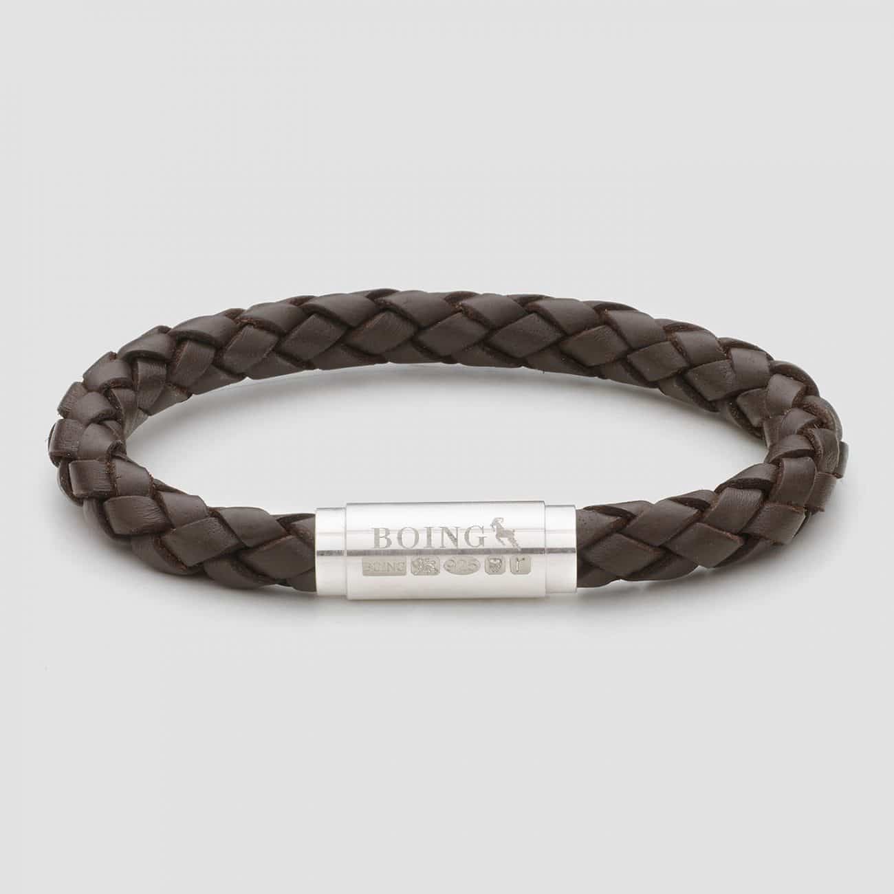 Brown leather bracelet