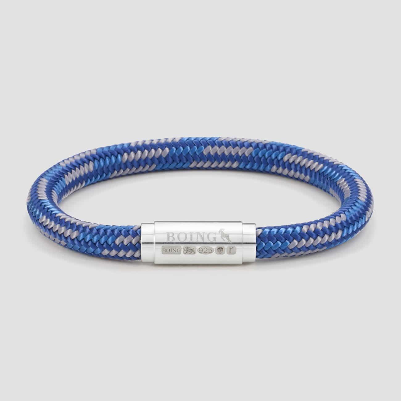 Blue and grey rope bracelet
