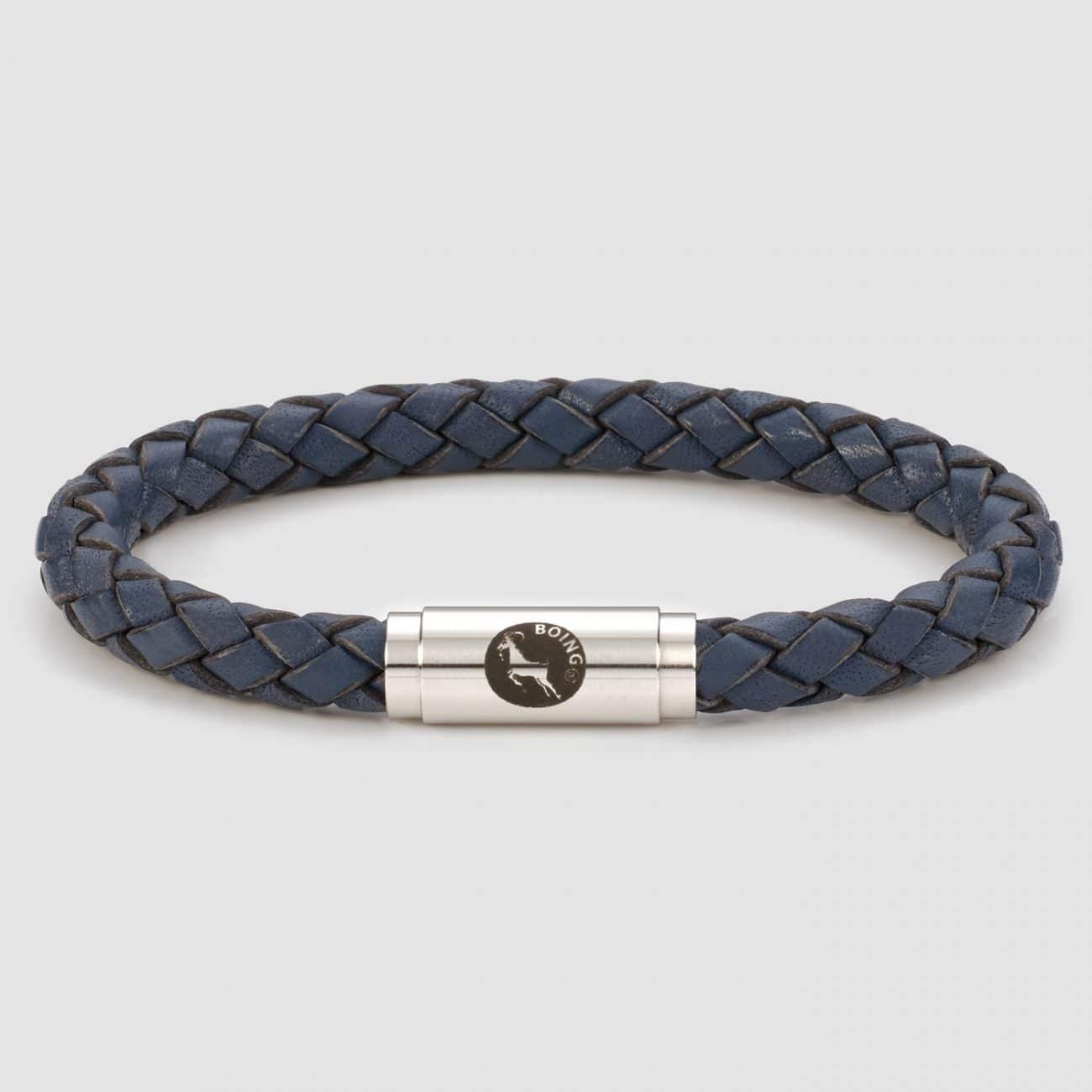 ●DOFFJASON● KING ROPE LEATHER BRACELET MISTY BLUE DJ24SSEB MUSINSA | DOFFJASON Kink rope leather bracelet BLACK
