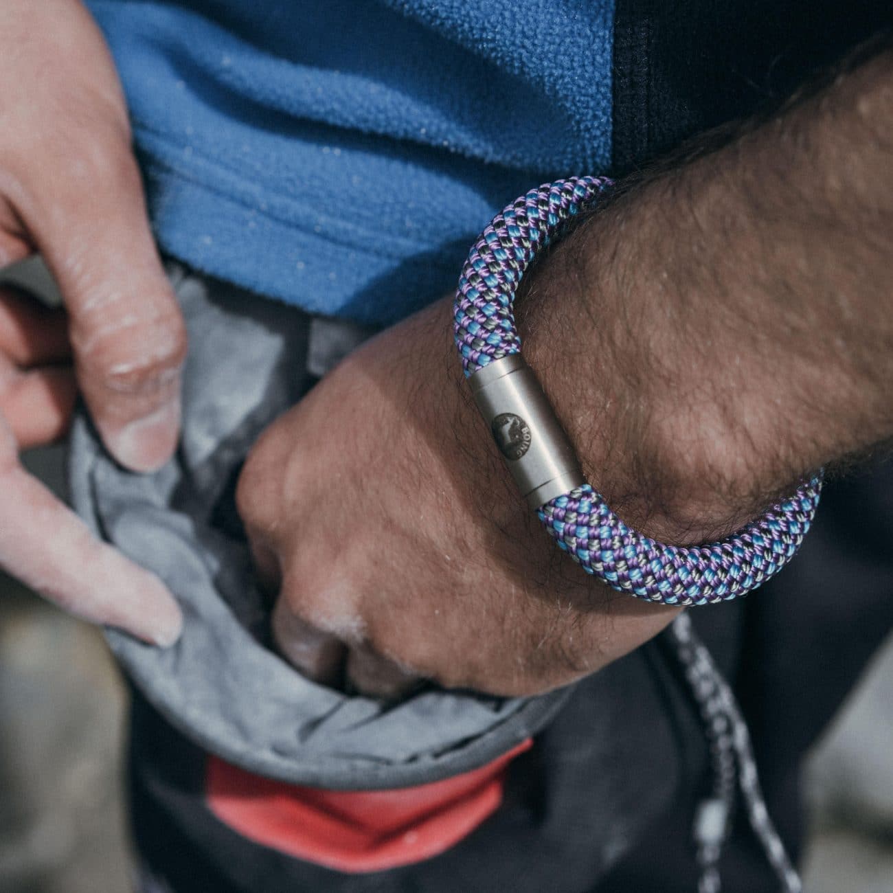 Rock climbing bracelet rope