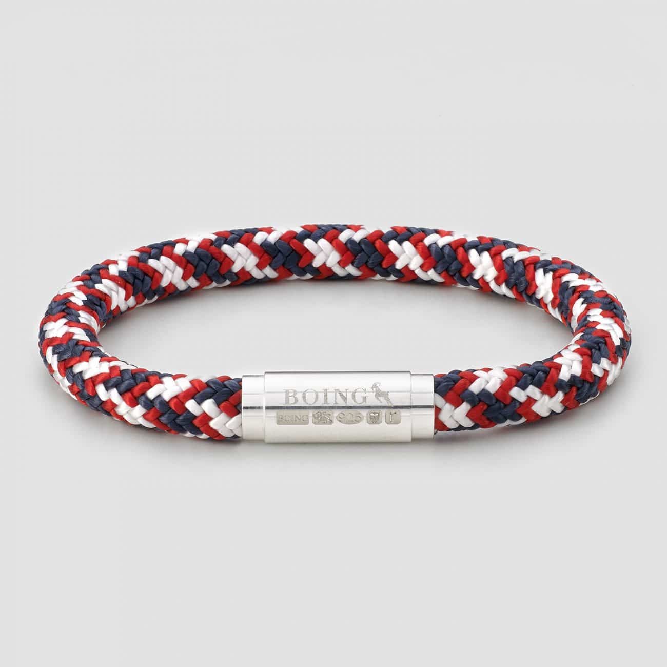British bulldog rope bracelet silver clasp