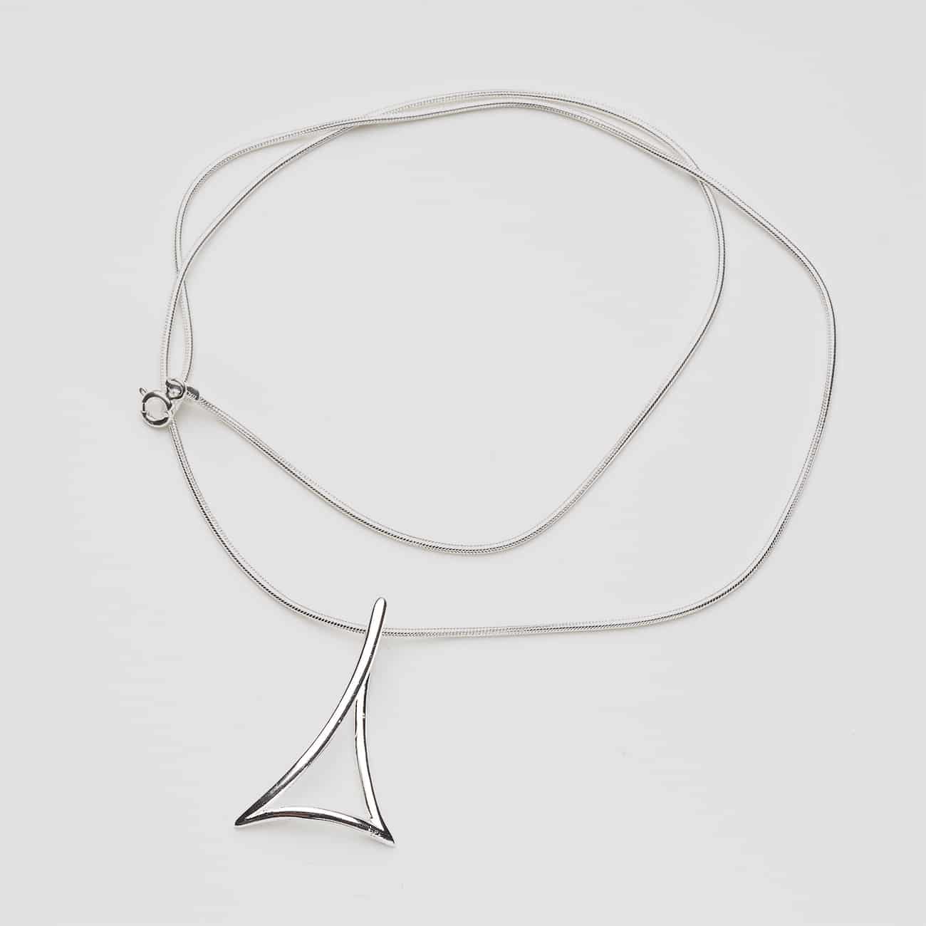 Silver pendant silver necklace